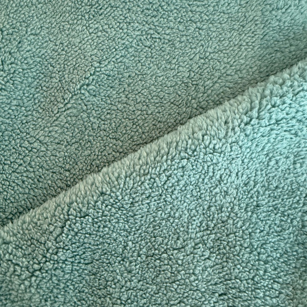 West Elm Light Teal and White Baby Blanket - Picture 5 of 6